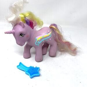 My Little Pony Streaky Vintage G1 Rainbow Curl Music Notes Star Brush 1985